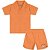 Conjunto Curto Tigor T Tigre Camiseta Polo e Bermuda Laranja - Imagem 1