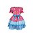 Vestido Junino Bambolê Floral Com Calção Turquesa e Rosa - Imagem 2