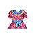 Vestido Junino Bambolê Floral Com Calção Turquesa e Rosa - Imagem 3