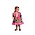 Vestido Junino Bambolê Floral Com Avental e Tiara Azul Rosa - Imagem 3