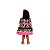 Vestido Junino Bambolê Fluor Com Babado Pink Tiara Colorido - Imagem 3
