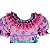 Vestido Junino Bambolê Floral Lilás Com Roxo - Imagem 3