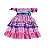 Vestido Junino Bambolê Floral Lilás Com Roxo - Imagem 4