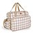 Bolsa de Maternidade Grande Just Baby Vichy Bege - Imagem 1