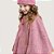 Blusa Poncho Lilica Ripilica Tricô Rosa - Imagem 3