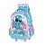 Mochila de Rodinhas Luxcel Com Alça Stitch Glitter Azul - Imagem 2