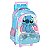 Mochila de Rodinhas Luxcel Com Alça Stitch Glitter Azul - Imagem 1