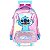 Mochila de Rodinhas Luxcel Com Alça Stitch Glitter Roxo - Imagem 1