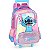 Mochila de Rodinhas Luxcel Com Alça Stitch Glitter Roxo - Imagem 2