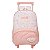 Mochila de Rodinhas Lilica Ripilica Com Alça Aquarela Rosa - Imagem 1