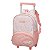 Mochila de Rodinhas Lilica Ripilica Com Alça Aquarela Rosa - Imagem 2