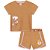 Conjunto Curto Lilica Ripilica Blusa Short Amarelinha Laranja - Imagem 1