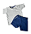 Conjunto Curto Tigor T Tigre Blusa e Bermuda Cinza e Azul - Imagem 2