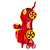 Mochila de Rodinha 3D Maxtoy Iron Man Carro Vermelho Amarelo - Imagem 4