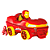 Mochila de Rodinha 3D Maxtoy Iron Man Carro Vermelho Amarelo - Imagem 1