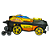 Mochila de Rodinhas 3D Maxtoy Hotwheels Dune Motor Dourado - Imagem 6