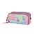 Estojo Escolar Triplo Luxcel Stitch Flores Rosa - Imagem 3