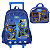 Kit Mochila Rodinha Lancheira Luxcel Up4You Game On Azul - Imagem 1