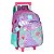 Mochila de Rodinhas Luxcel Com Alça Up4You Sereia Fundo Roxo - Imagem 2