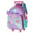 Mochila de Rodinhas Luxcel Com Alça Up4You Sereia Fundo Roxo - Imagem 3