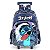 Mochila de Rodinhas Luxcel Com Alça Stitch Crazy Azul Escuro - Imagem 1