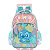 Mochila de Rodinhas Luxcel Com Alça Stitch Aloha Turquesa - Imagem 1
