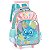 Mochila de Rodinhas Luxcel Com Alça Stitch Aloha Turquesa - Imagem 2