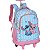Mochila de Rodinhas Com Alça Luxcel Stitch Angel Abraço Rosa - Imagem 2