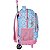 Mochila de Rodinhas Com Alça Luxcel Stitch Angel Abraço Rosa - Imagem 3