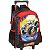 Mochila de Rodinhas Luxcel Com Alça HotWheels Trucks Preto - Imagem 2
