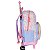 Mochila de Rodinhas Com Alça Luxcel Stitch Flores Rosa - Imagem 3