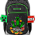Mochila de Costas Sestini Minecraft Y Icons Preto e Verde - Imagem 5