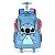 Mochila de Rodinhas Com Alça Luxcel Stitch Pelúcia Azul - Imagem 1
