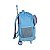 Mochila de Rodinhas Com Alça Luxcel Stitch Pelúcia Azul - Imagem 3
