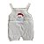 Jardineira Romper Natal Papai Noel Off White - Imagem 1