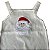 Jardineira Romper Natal Papai Noel Off White - Imagem 2