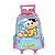 Mochila de Rodinhas Luxcel Turma da Mônica Relevo Azul - Imagem 1