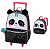 Kit Mochila de Rodinhas Lancheira Pacific PackMe Panda Preto - Imagem 1