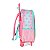 Kit Mochila Rodinha Lancheira Luxcel Stitch Floral Rosa - Imagem 3