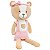 Urso de Pelúcia Buba Soft Cookie 3m Rosa - Imagem 4
