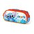 Estojo Escolar Luxcel Stitch Azul Floral - Imagem 3