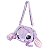 Bolsa Transversal Luxcel Angel Stitch de Pelúcia Face Roxo - Imagem 3