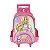 Mochila de Rodinhas Luxcel Com Alça Barbie Cute Rosa - Imagem 1