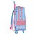 Kit Mochila Rodinha Lancheira Luxcel Stitch Roxo Floral - Imagem 3