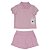 Conjunto Curto Lilica Ripilica Blusa Polo e Short Rosa - Imagem 1