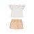 Conjunto Curto Lilica Ripilica Blusa e Short New Love Bege - Imagem 1