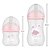 Kit 2 Mamadeiras Buba Easy Flow Nuvem 120-270ML Rosa - Imagem 3