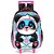Mochila de Rodinhas Com Alça Luxcel Up4You Panda Pink Preto - Imagem 1