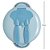Kit Refeição Buba Com Talher e Compartimento Azul - Imagem 4