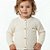 Casaco Transpassado Tricô Kids Pérola Off White - Imagem 1